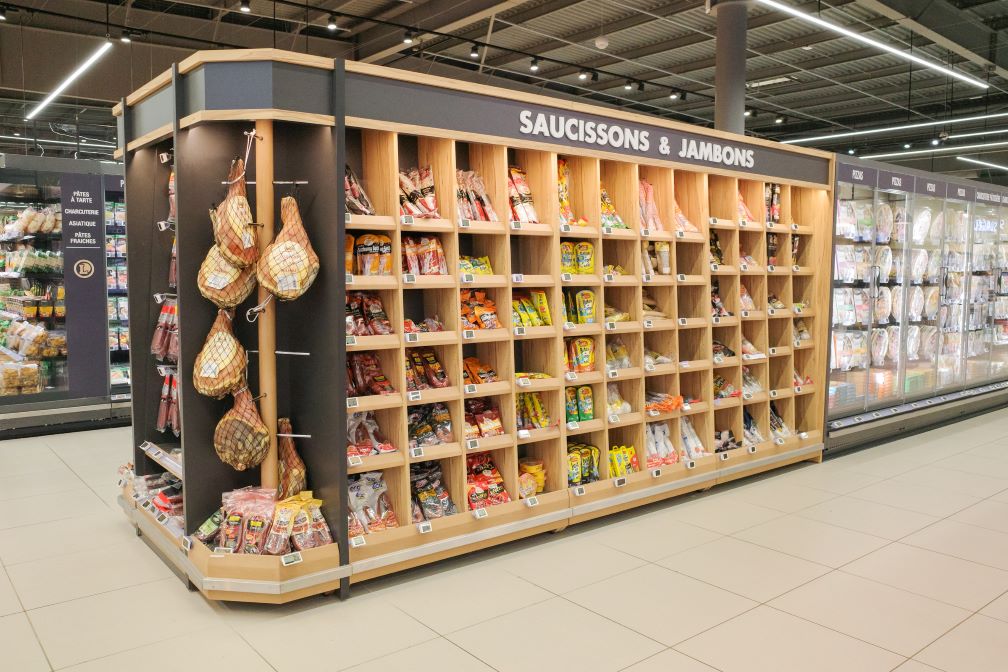 Présentoir jambons et saucissons